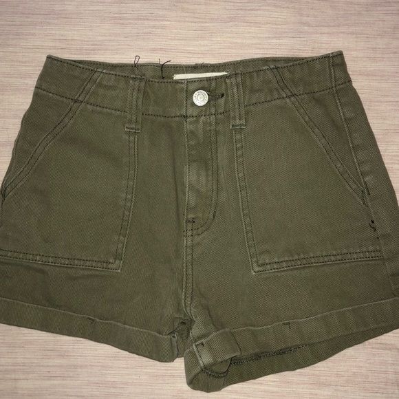 Pacsun Green Cargo Shorts - Picture 1 of 4